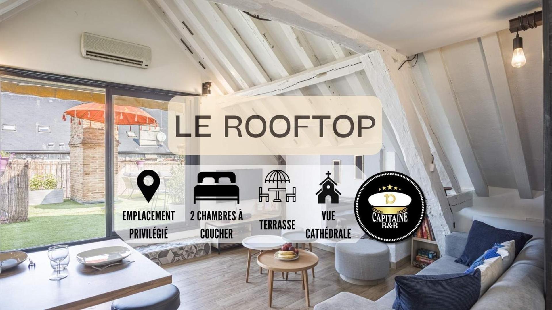 Le Rooftop - Vue Cathedrale - Climatisation Troyes Buitenkant foto